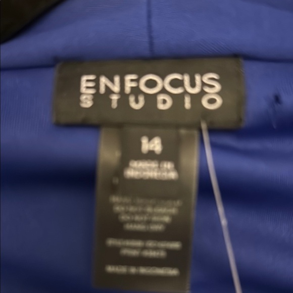 Enfocus Studio Blue and White Sheath Midi Dress - Picture 5 of 10